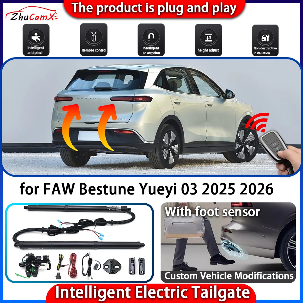 

ZhuCamX Smart Powered Tailgate System for FAW Bestune Yueyi 03 2025 2026 Automatic Intelligent Electric Trunk Lift Control Kit