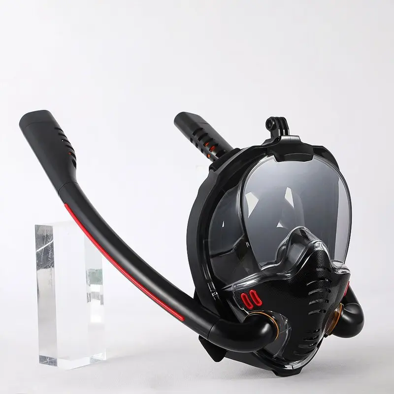 Cross-border Dual-tube Adult & Kids Diving Mask Snorkeling Swimming Full-face Anti-fog Waterproof Goggles view 3