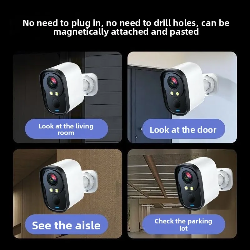 No electricity and no network 365 days intelligent surveillance camera, rechargeable battery free flow high definition mobile