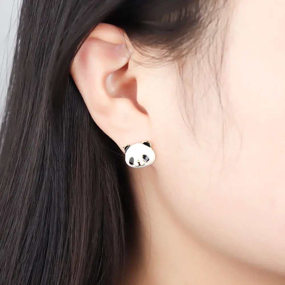 Elegant Jewelry Alloy Panda Shape Stud Earrings Bridal Earrings Ear Stud Earring