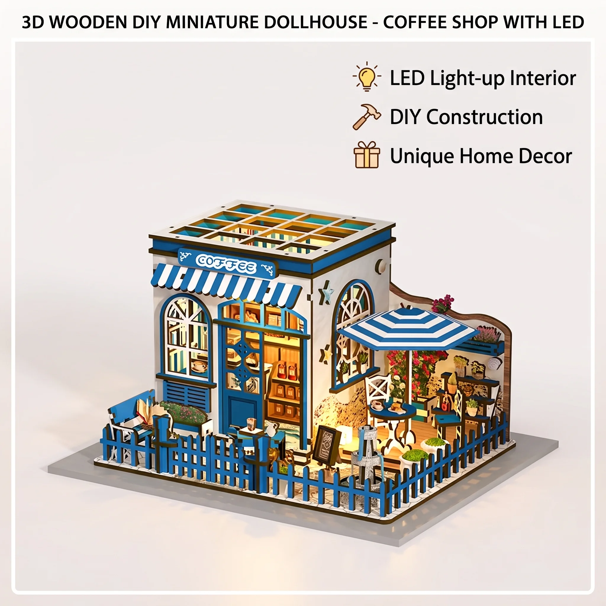 DIY Book Nook Miniature House Kit 3D Wooden 2 DIY Book Nook Miniature House Kit 3D Wooden