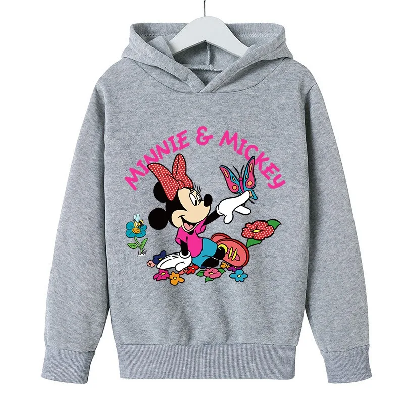 Disney Street Fashion Hoodie Boys Girls Sweatshirt Children's Sports Pullover Outdoor Kids Hooded Spring Autumn New Kawaii Tops