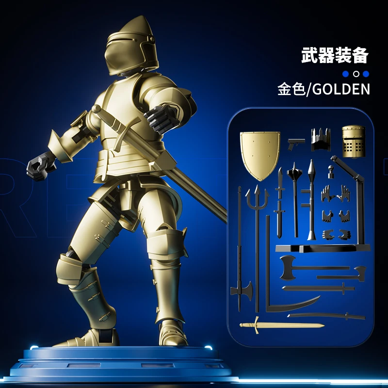 Figuras de acción de caballero Paladin 13, Robot Shapeshift móvil articulado, maniquí impreso en 3D, juguetes de ensamblaje de personajes, regalos para niños