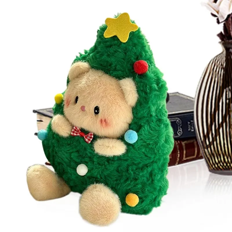 Christmas Bear Plush Cute Butter Bear Plush Toys Christmas Tree Bear Plush Dolls Holiday Bear Christmas Plushies Gifts For Kids