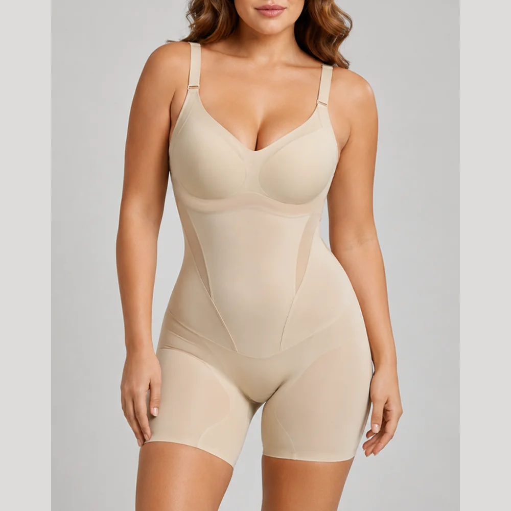 Faja Colombiana Women Full Body Shaper Bodysuit Tummy Control Butt Lifter Thigh Slimmer Compression Shapewear For Under Outfit