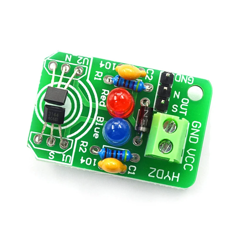 Hall magnetic Induction sensor magnetic detection pole resolver North and South detection module DIY learning kit