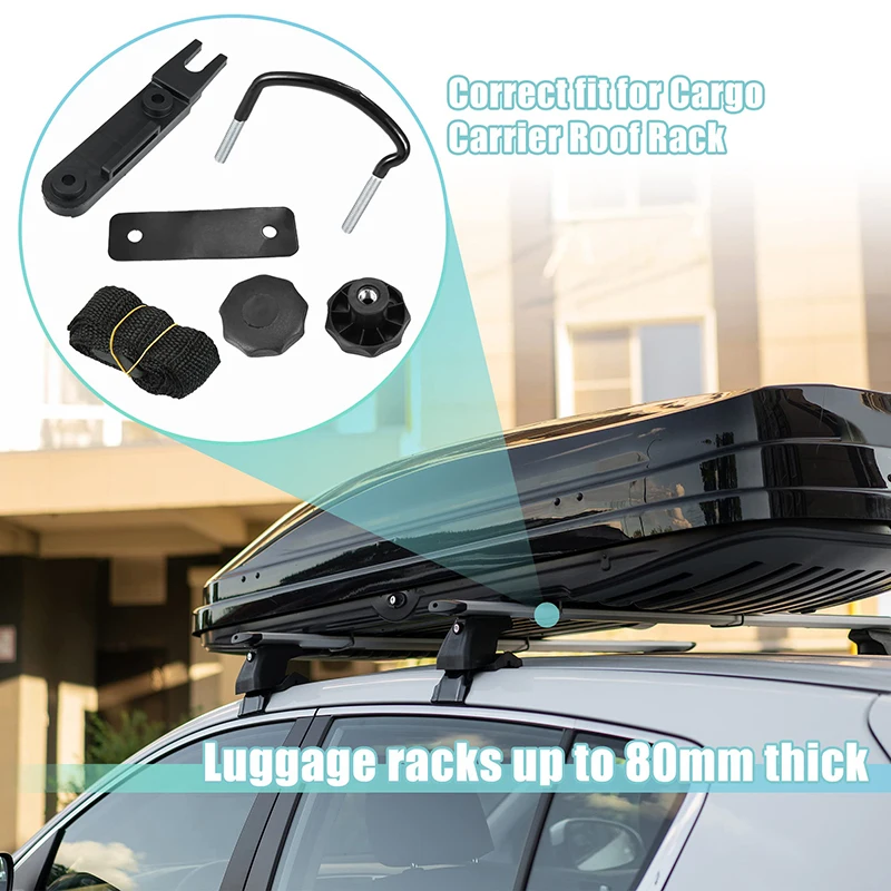 4 قطعة/المجموعة العالمي صندوق السقف U بولت المشابك 83 مللي متر العرض الداخلي تشمل 8 قفل المكسرات 2 الأشرطة مسامير الحديد لحاملات البضائع الآمنة