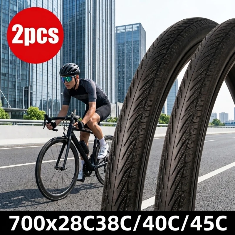 2Pcs 700C Road Bike Tires 700x28C 38C 40C 45C Bicycle Tyre Pair Fixed Gear Gravel Cycling Parts Outer Tyres For Urban Race Track