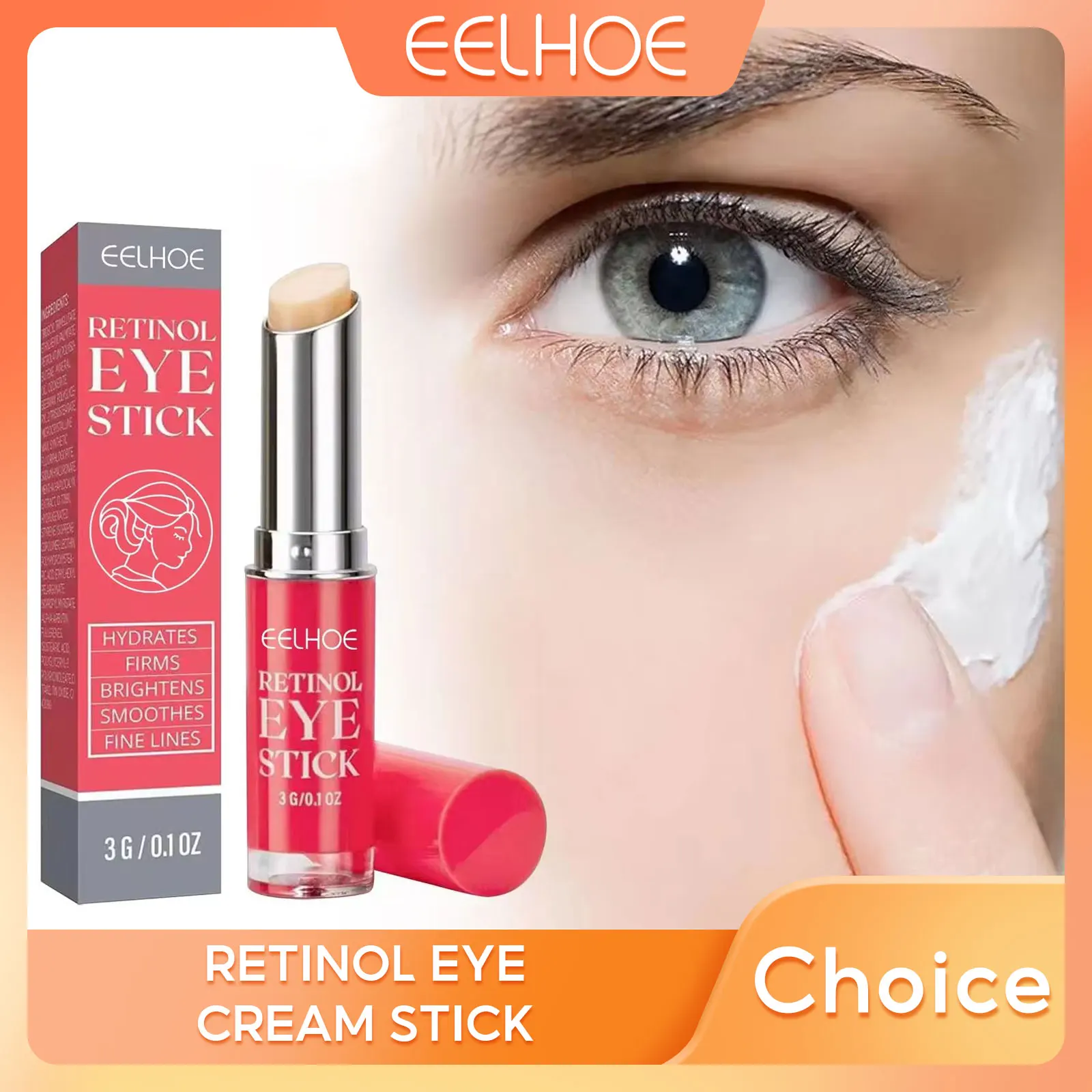 Retinol Eye Cream Instant Fade Eyes Wrinkle Dark Circles Bags Remover Moisturizing Stick Beauty Health Repairing Skin Care Cream