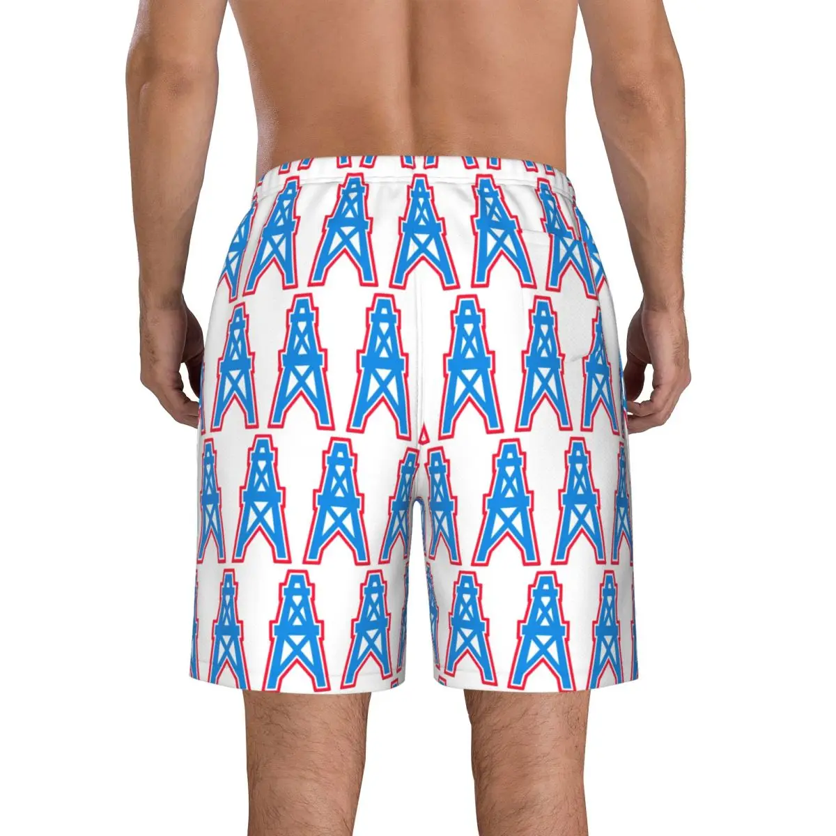 Houston Oilers T-Shirt1980 Houston Oilers Trunks Beach Board Shorts Casual Quick Dry Swim Summer Men Pants view 4