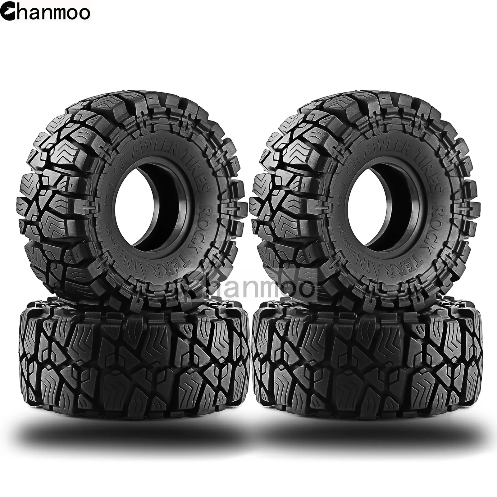 1.9in Crawler Banden Rock Wielen Modder Band voor 1/10 Schaal RC Auto Axiale Traxxas SCX10 II III TRX4 RC4WD D90 YK4102 Gen8 Redcat
