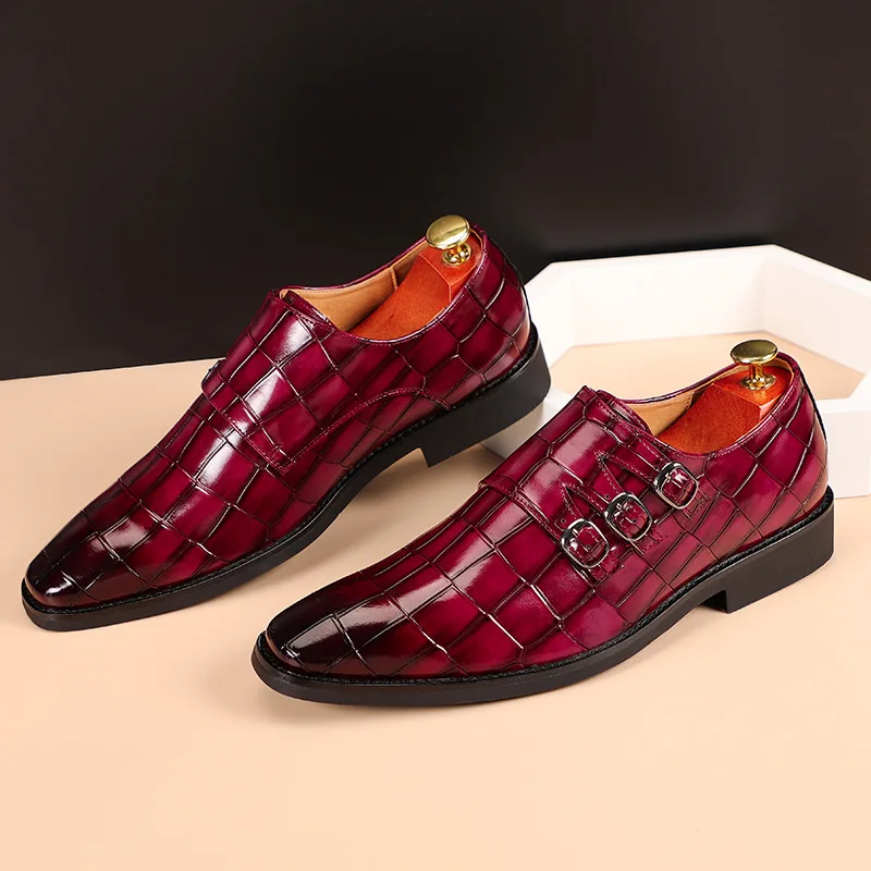 Fashion Italian Crocodile Shoes Formal Wedding Shoes Men Elegant Shoes For Men Designer Zapatos De Vestir De Hombre Ayakkabı