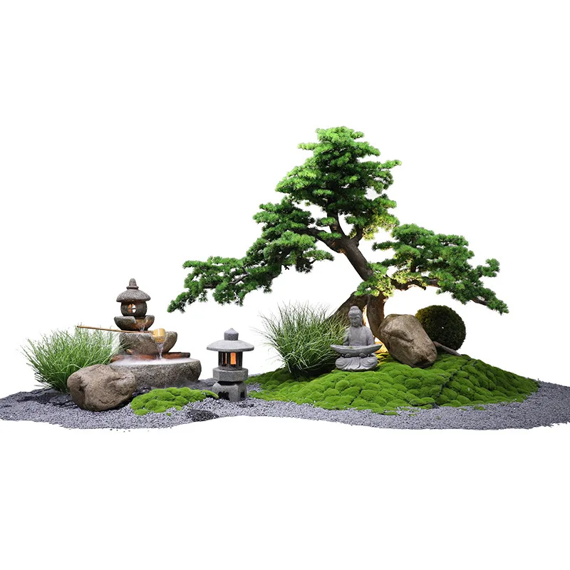 

Simulation welcome pine new Chinese style indoor dry landscape decoration