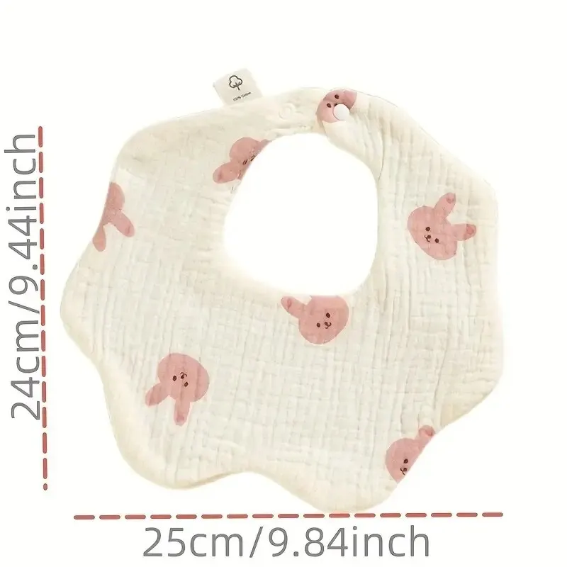 3PCS Baumwolle Gaze Baby Fütterung Lätzchen Sommer Weiche Blütenblatt Kleinkinder Drucken Speichel Handtuch Neugeborenen Kleinkind Spucktuch Kinder Lätzchen