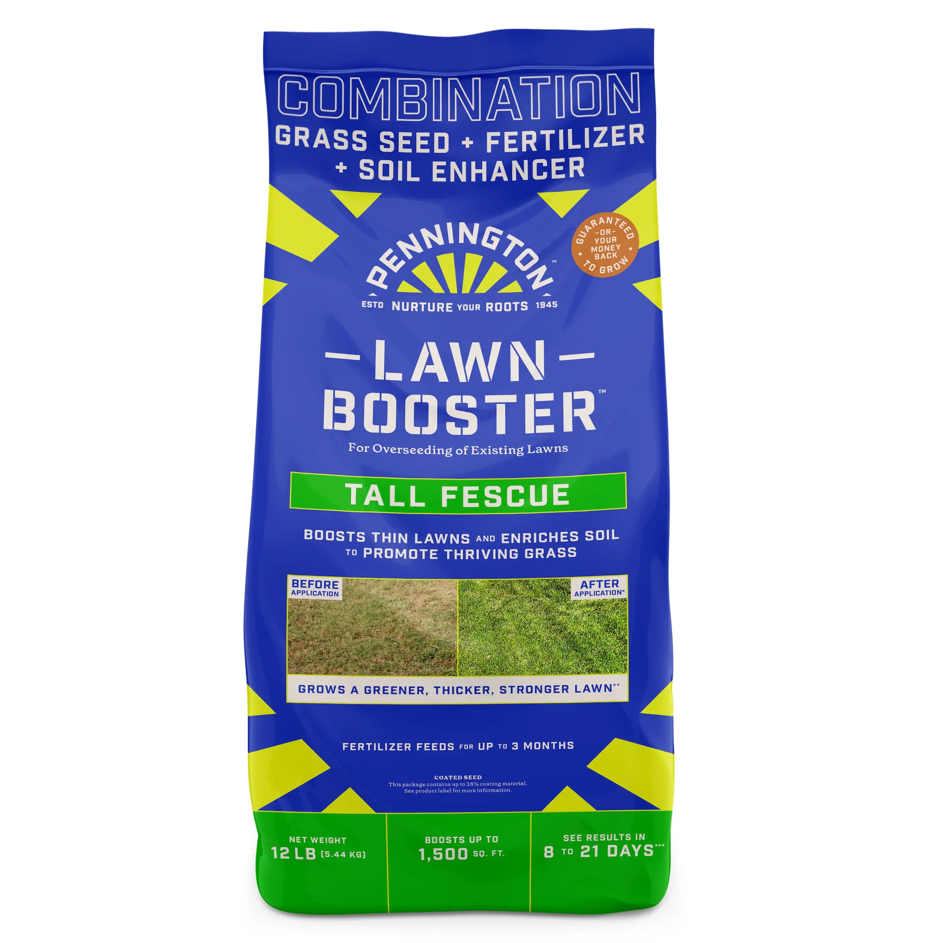 

Pennington Lawn Booster Tall Fescue Grass Seed and Fertilizer Mix, for Sun to Partial Shade, 12 lb.