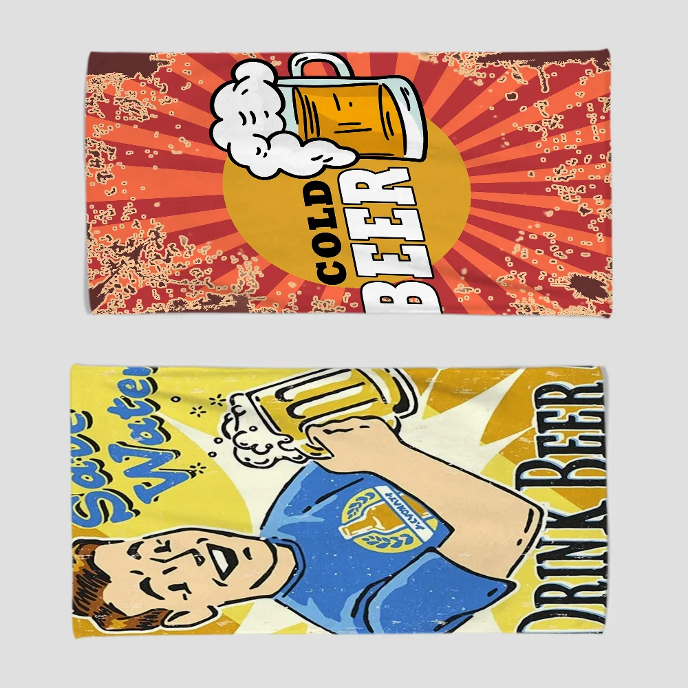 

Beer Vintage Towel Absorbent Quick dry Soft Yoga Swimming Resort Mountain Climbing Towel beach towel