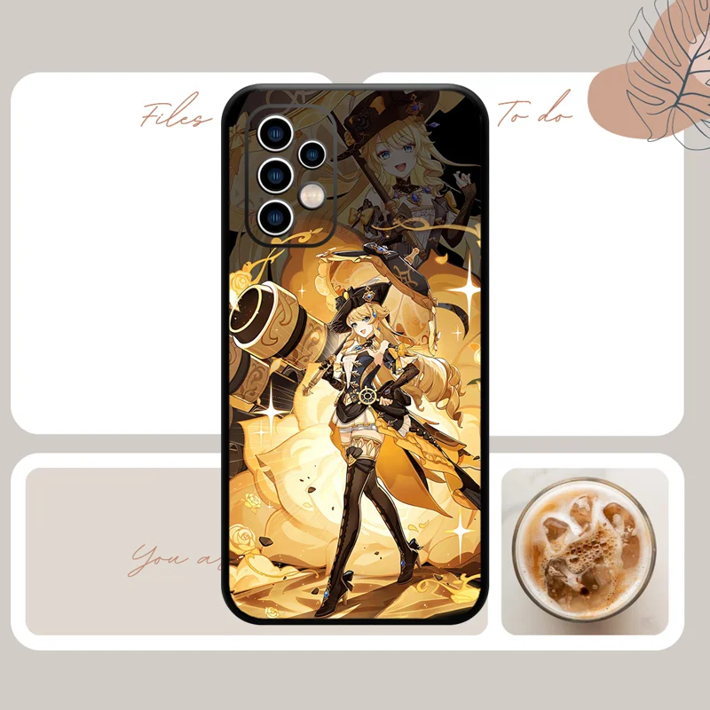 Genshin Impact Navia 5 Stars Ousia-aligné Geo Phone Case, SAMSUNG Galaxy A54 53 52 51 F52 A71 Note20 Ultra S23 M30 M21