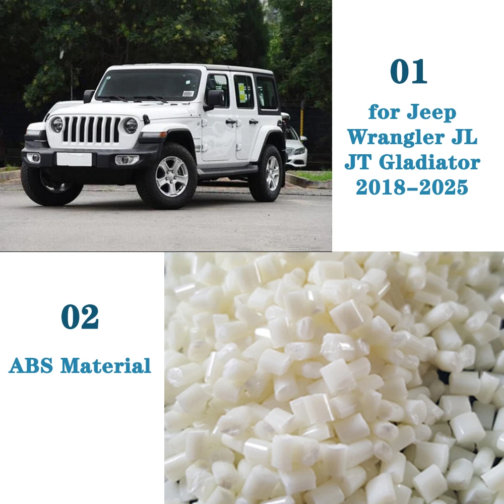 Car Center Console 4WD Gear Shift Decoration Cover Trim for Jeep Wrangler JL JT Gladiator 2018-2023 2024+ Interior Accessories