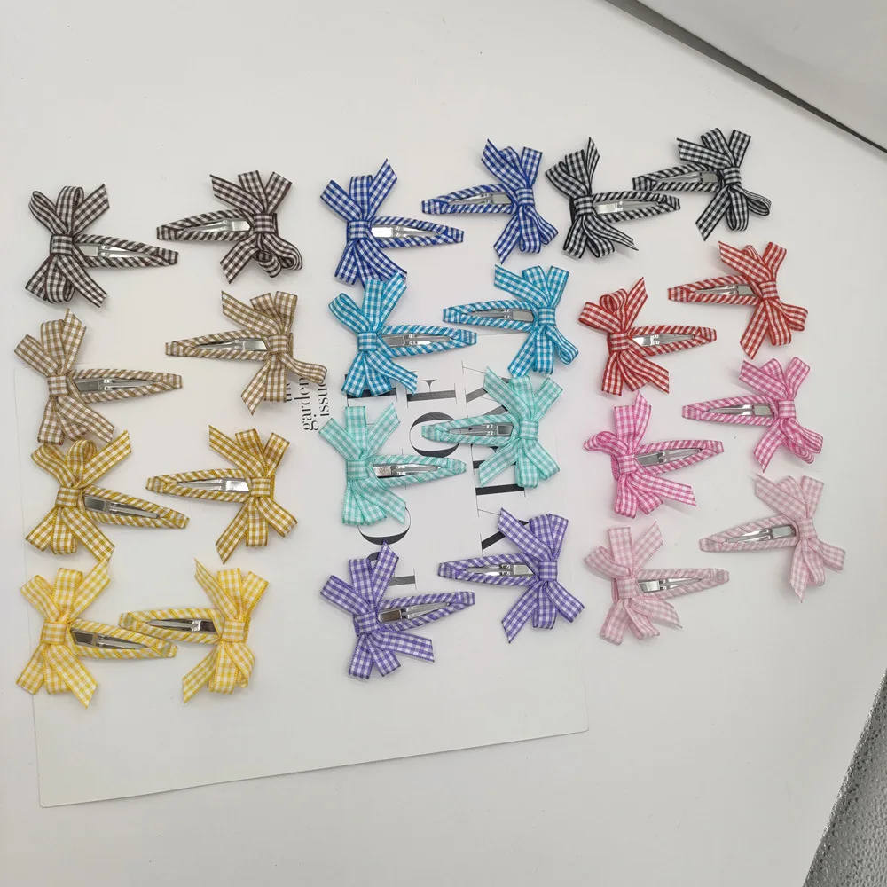 2 قطعة دبوس الشعر المكسور منقوشة الفتيات أغطية الرأس لطيف الحلو القوس دبوس الشعر لا تؤذي الشعر الجانب أدوات تصفيف الشعر اكسسوارات #3