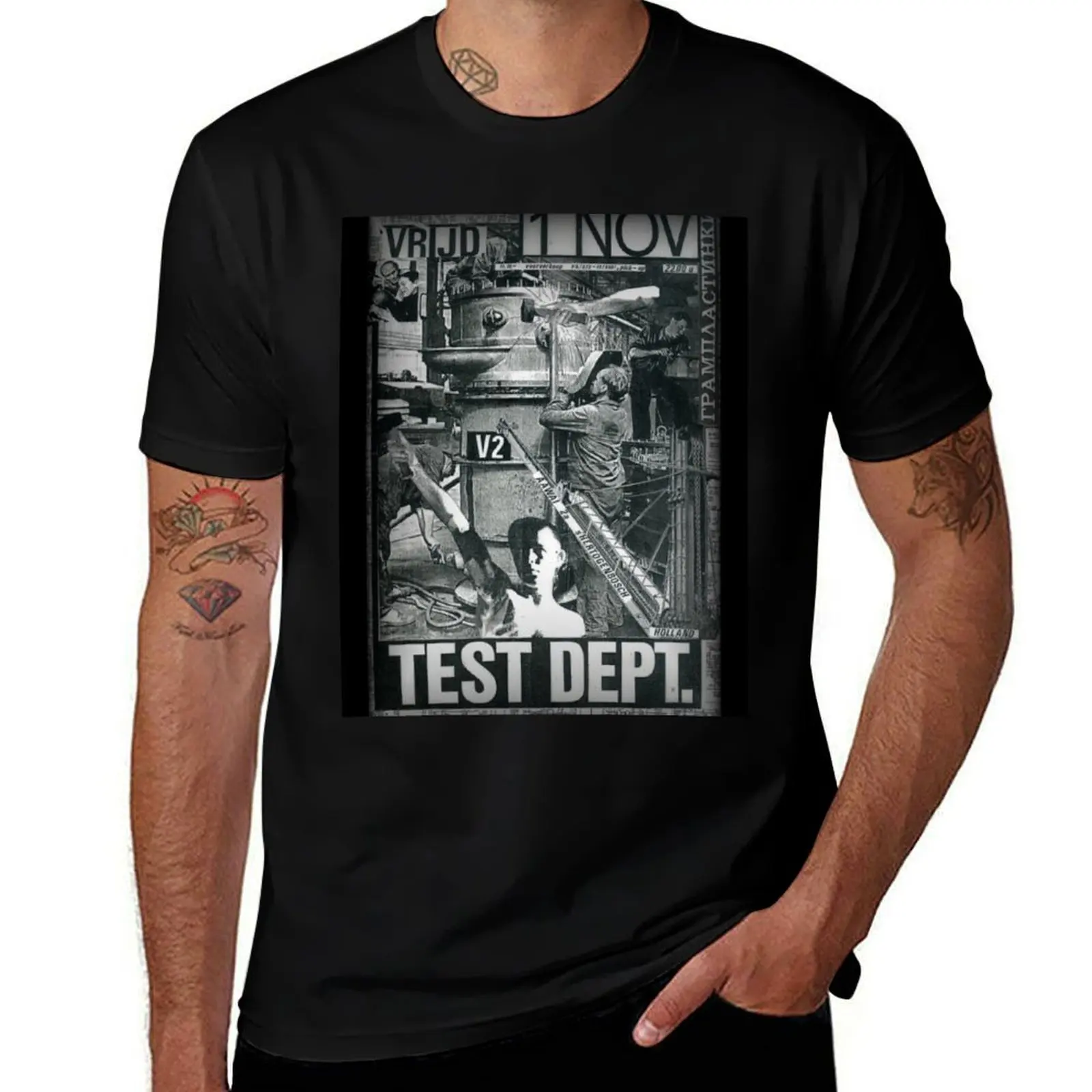 Test Department - Flyer. T-Shirt Sporty Breathable Short Sleeve T-Shirt