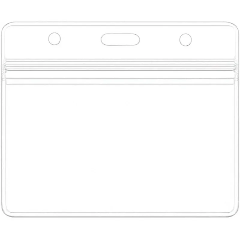 

Horizontal Badge Holders Sealable Waterproof Clear Plastic Name Tag ID Card Holder (20PCs)