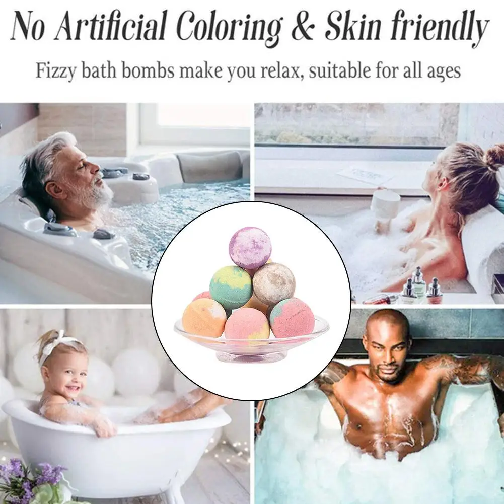 1PCS Bubble Small Bath Bombs Body Stress Relief Exfoliating Shower SPA Moisturizing Fragrances Aromatherapy Salt Bath Ball W4G9