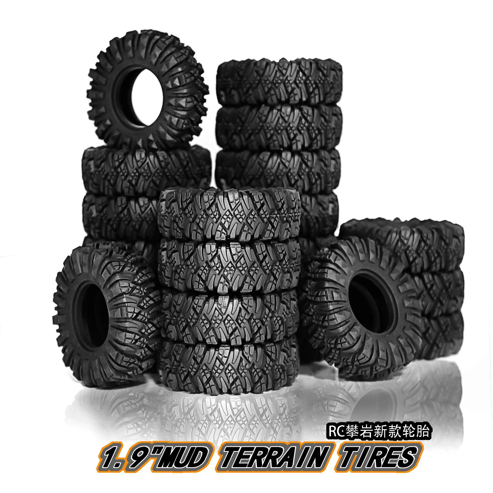 4Pcs Masonry Tires110*38MM Mud Terrain 1.9\