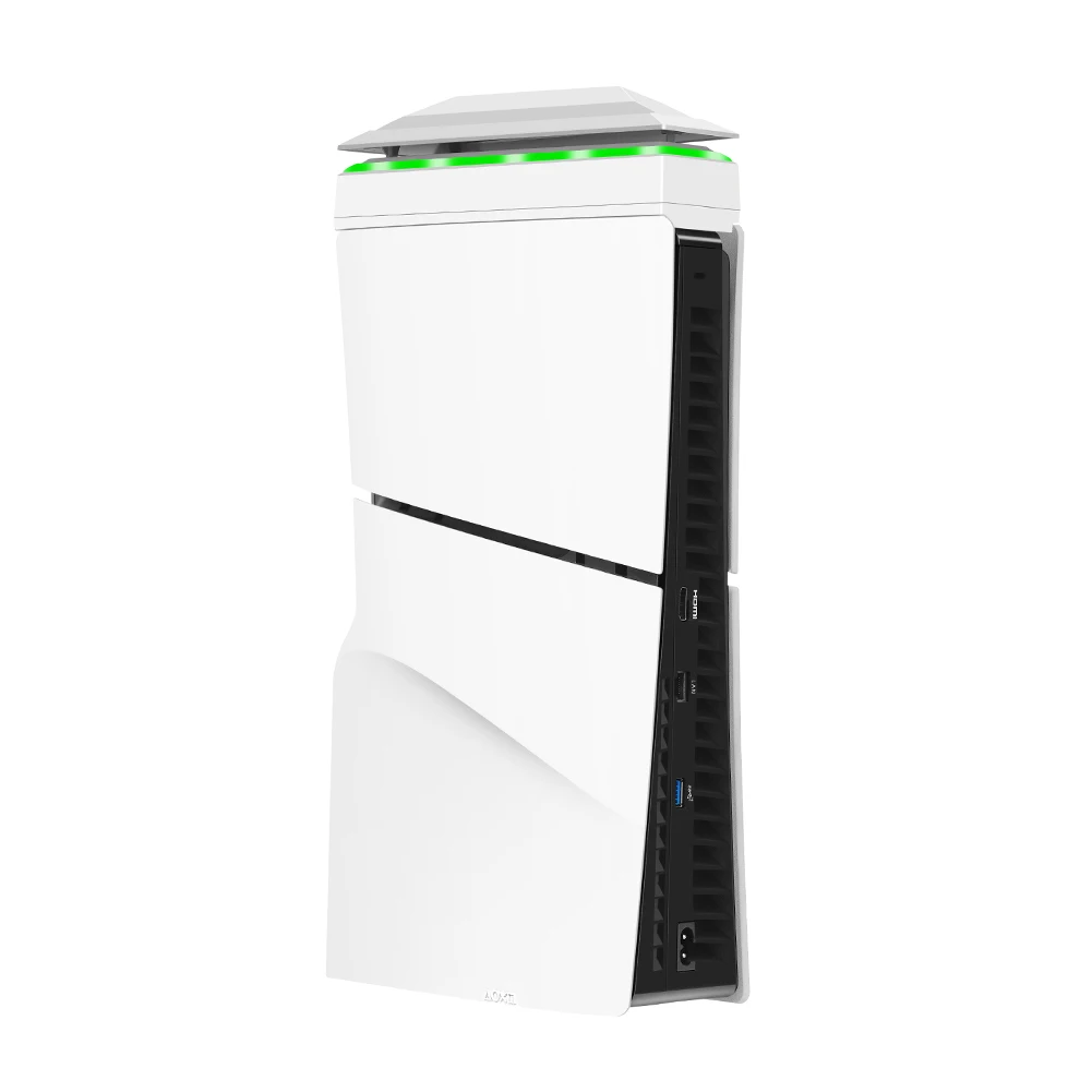 Console Cooling Fan with Dust Cover LED Light 2 USB Port Upper RGB Cooling Fan Adjustable Fan for PS5 Slim Console Disc/Digital