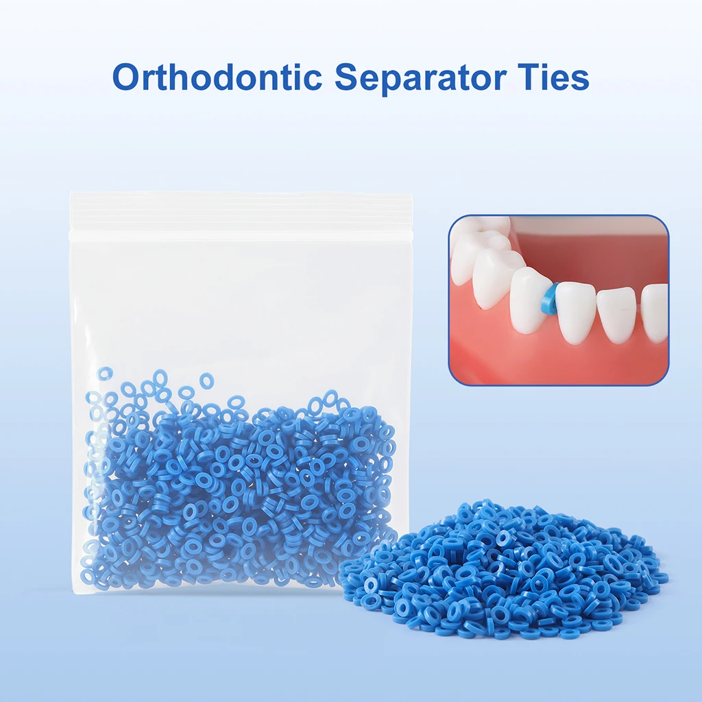 1000 Stück/Packung AZDENT Dental Kieferorthopädische Separatorbänder Elastische Gummibänder Zahnmedizinisches Material zur Erweiterung des Zahnraums – Detail 1
