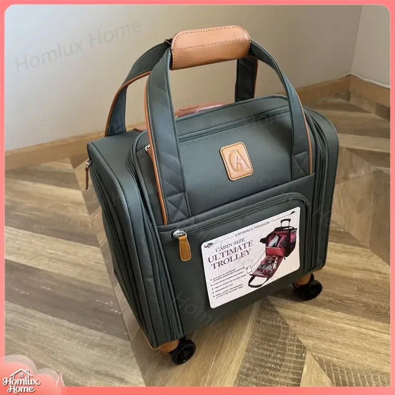 16 Inch Ultralight Silent Carry On Luggage with Universal Wheels Waterproof Computer Travel Bag for Business Trip