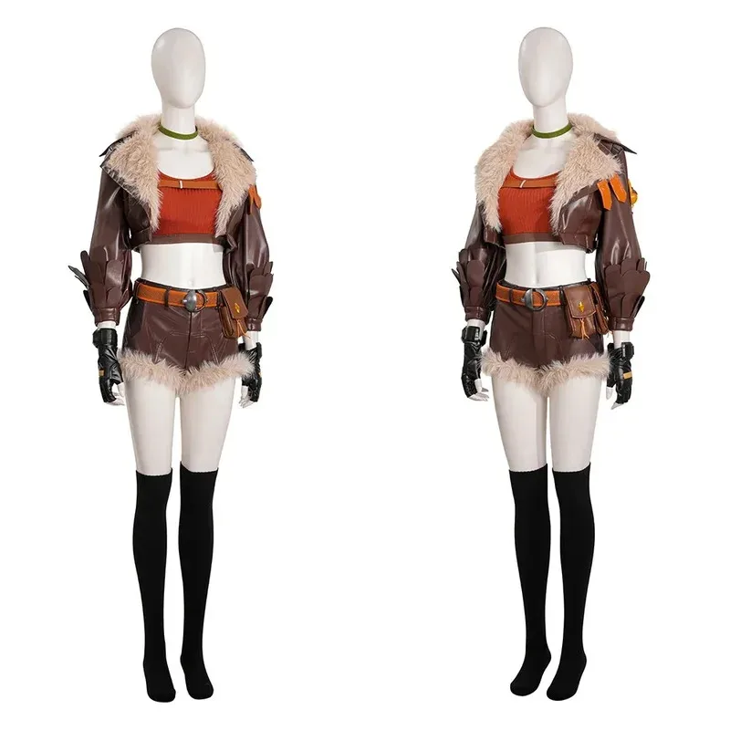 

Disguise Squirrel Girl Cosplay Costume Adult Woman Leather Coat Shorts Boots Wig Outfit Halloween Comic Con Suit uyyuy4