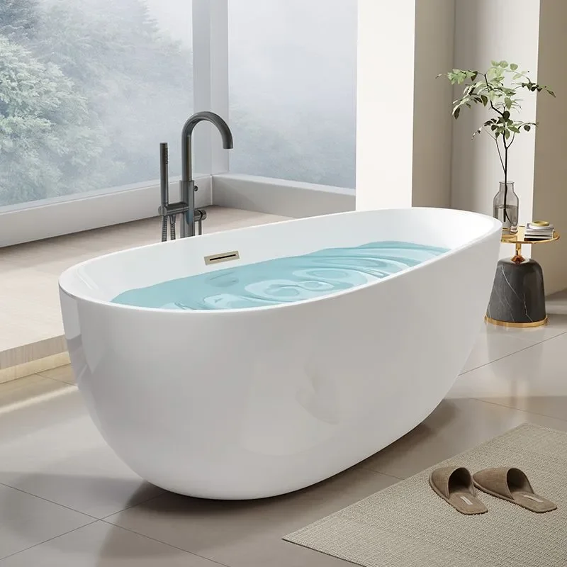 for Household Adult Acrylic Freestanding Integrated Thickened Designer High End Bathtub Left Skirt Ordinary Tub