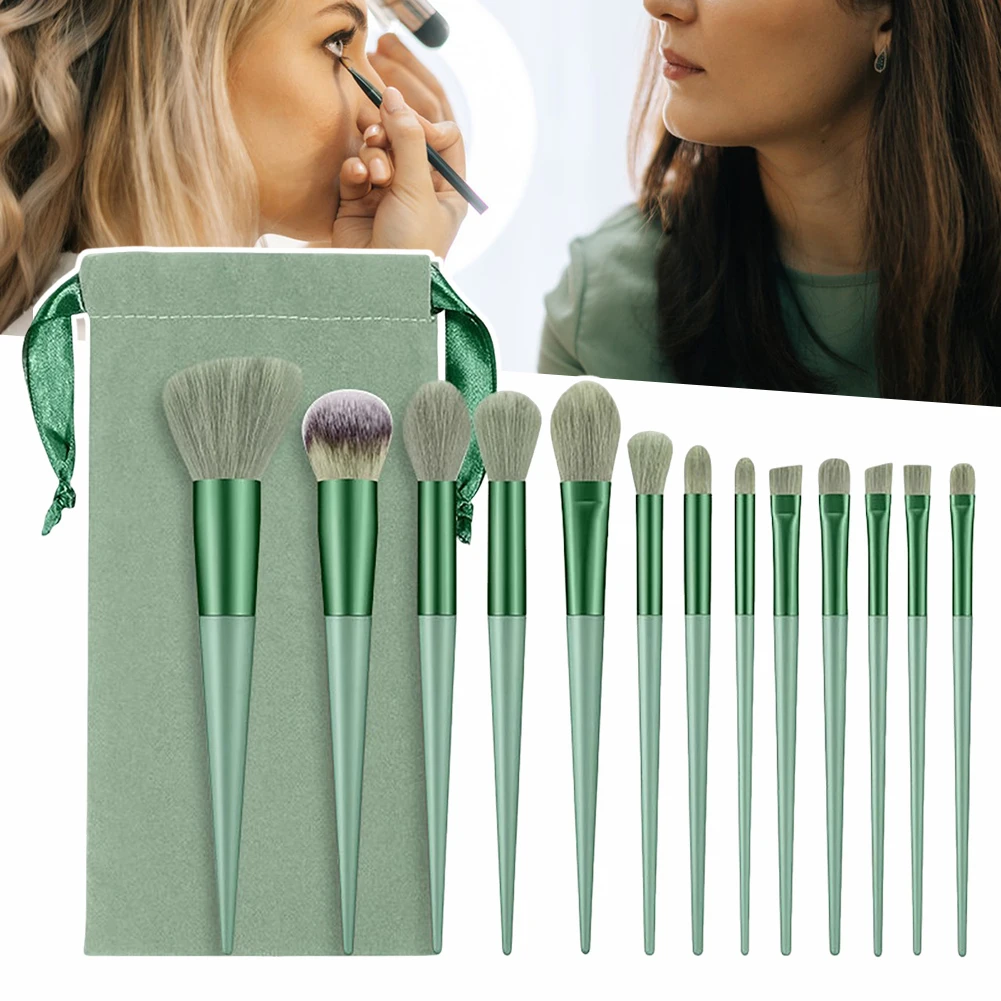 Professionelles 13-teiliges Make-up-Pinsel-Set mit ultraweichen Borsten, tragbares Beauty-Tools-Set mit Aufbewahrungstasche für Frauen für Anfänger