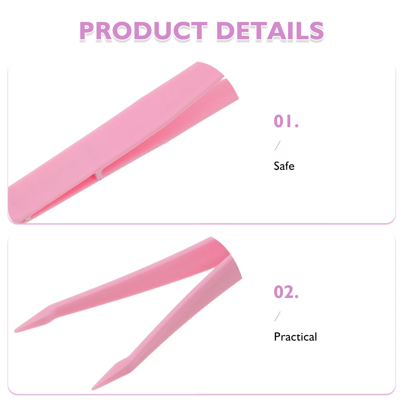 20Pcs Plastic Craft Tweezers Kids Fine Motor Straight Tip Bead Handling Tool Bulk Safe Preschool Jewelry Sensory Bin