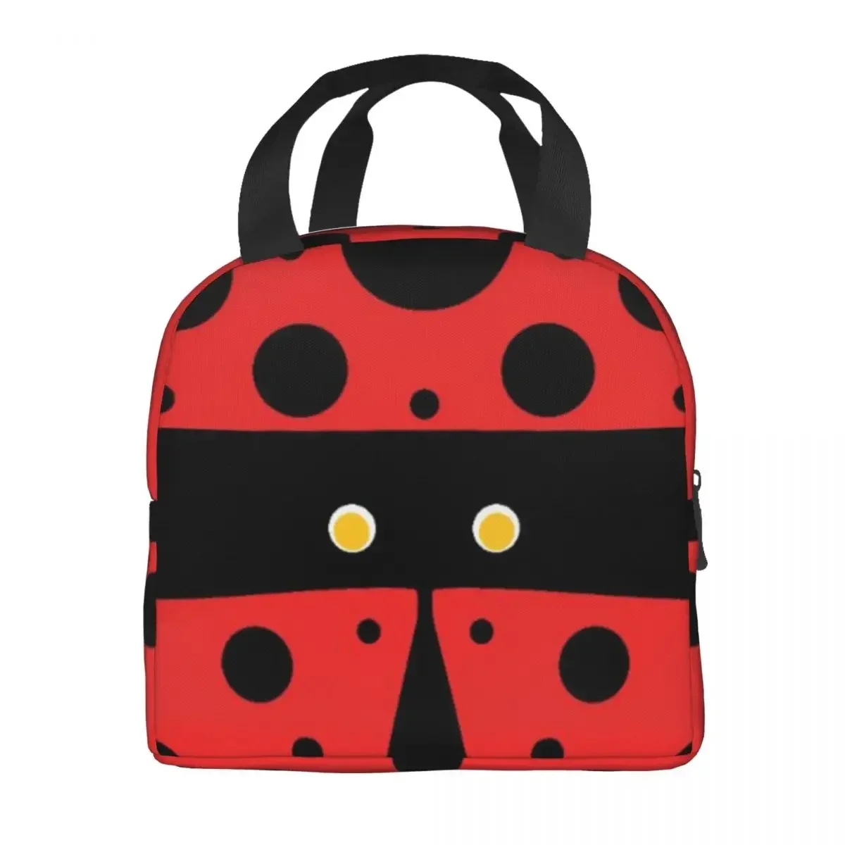 1 Pcs Fresh Cooler Bag Lunch Box Women Convenient Lunch Bag Waterproof Kawaii Ladybug Pattern Food Bag For Work Keep Warm