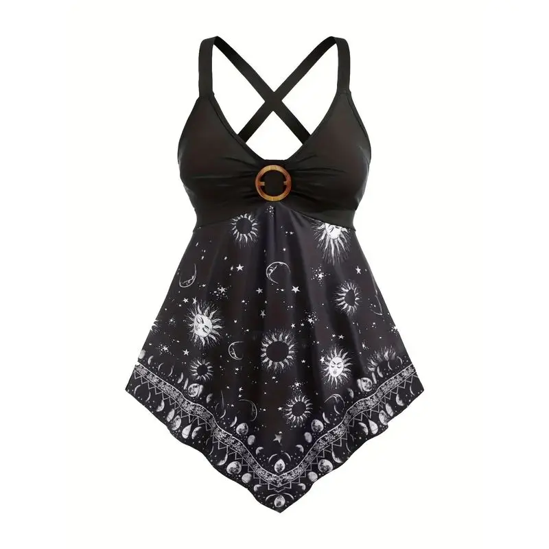 

plus Size Summer Casual Tank Top Women's Oversized Susp Cleanfit Sle Mid-Length A-Line Sve Other Material 00%