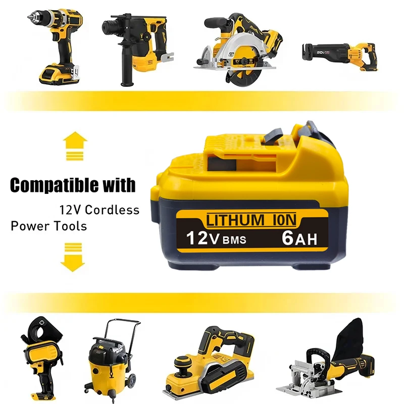 لبطارية ليثيوم أيون أداة ماكس 12 فولت من ديوالت 🔋 ،12v2.0ah 12v5.0ah لـ DCB1205/DCB122/DCB121/DCB120,DCD701F2/DCD710/DCD701D1
