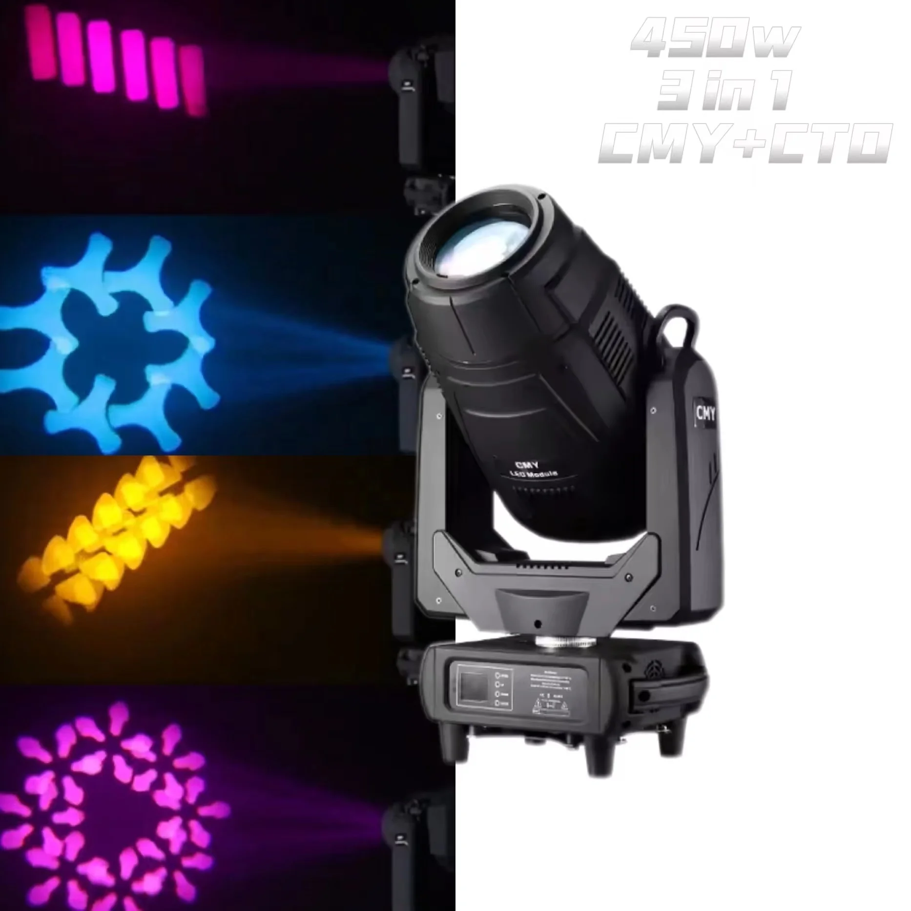 

DMX512 450 Вт Крытый светодиодный светильник с подвижной головкой для свадебного мероприятия, сцены, дискотеки CMY CTO, теплые белые тематические парки