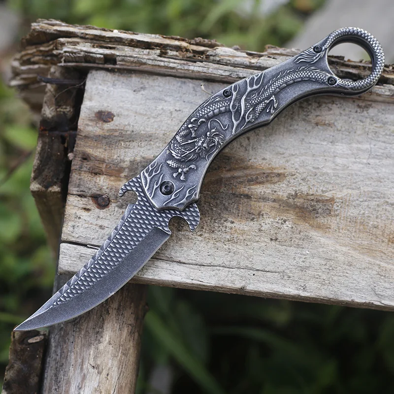 

Steel Handle Claw Knife Outdoor Folding Camping High Hardness Folding Knife Field Portable Knives