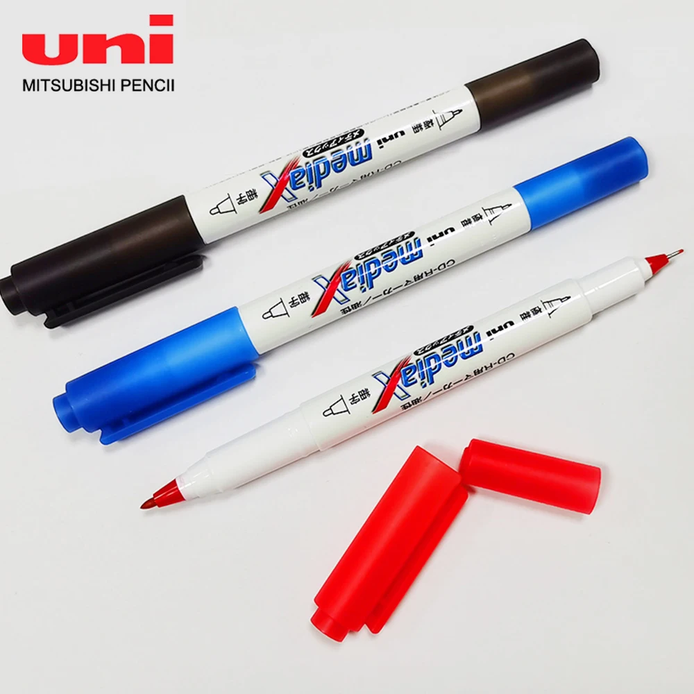 

3pcs Japan UNI Oil Marking Pen PD-153T Double Headed Quick Drying Waterproof for Drawing Hook Line Graffiti Office Supplies