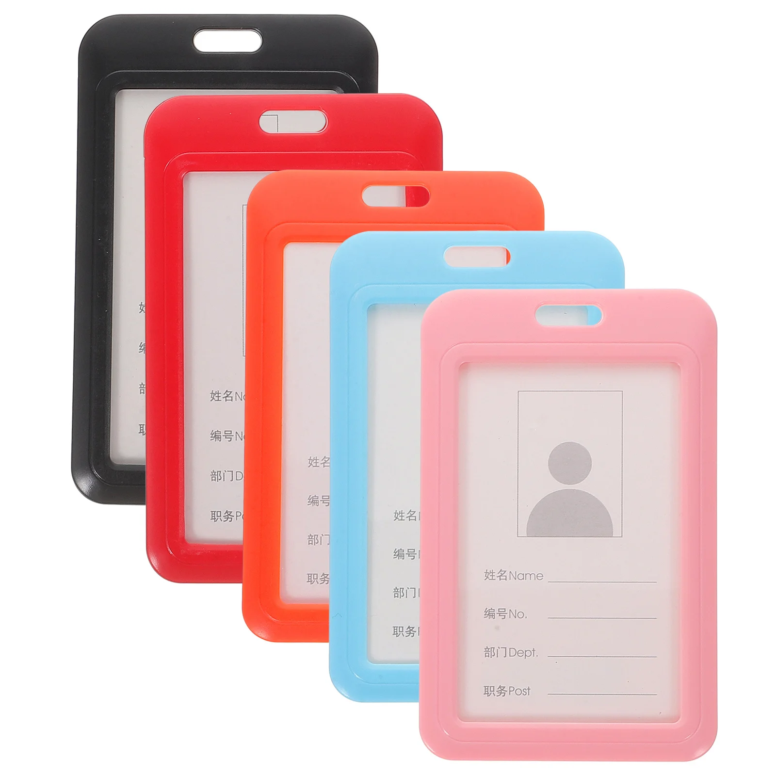 5 قطعة غطاء منزلق معرف شارة حامل الحبل لموظفي المكتب أوراق الاعتماد حامي حافلة تمرير حافظة المفاتيح محفظة غطاء Pp #3