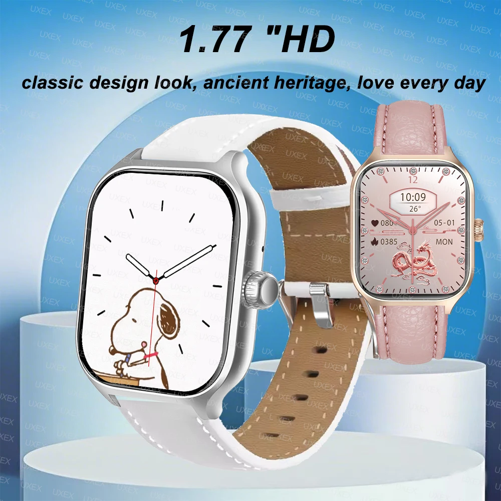 New Fashion Smartwatch Male1.77” HD Bluetooth Call Meeting Gift Alarm Clock Custom Photo Health Tracker Watch Smart Ladies 2025