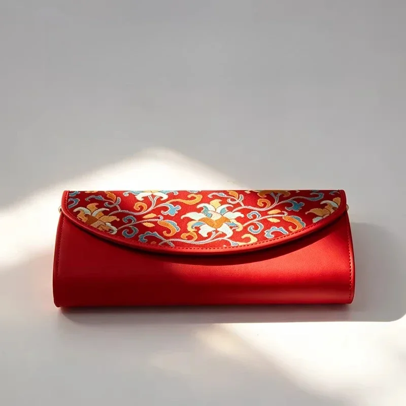 Intangible Cultural Heritage Silk Song Jin New Chinese Portable One Shoulder Crossbody Bag Embroidered Cheongsam Elders Gift