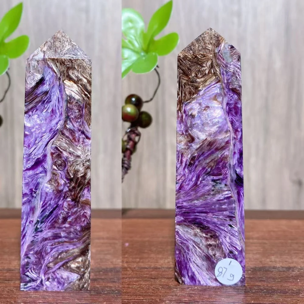 

1pcs High Quality Gems Purple Charoite Towers Points Stone Healing Crystal Reiki Energy Home Decor Lucky Gift Feng Shui Ornament