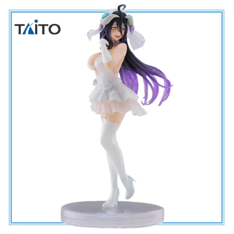 

In Stock Original TAITO Overlord PVC18cm Albedo with Wedding Dress Series Anime Character Model Desktop Decoration Toys Gifts