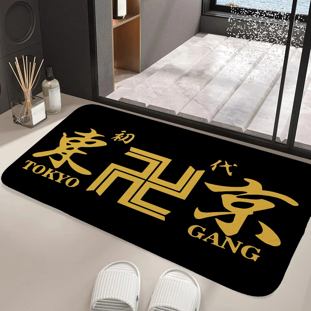 Tokyo Revengers Floor Mat for Kitchen Carpet for Bathroom Things to the House Entrance Door Doormat Outdoor Bath Rug Customized