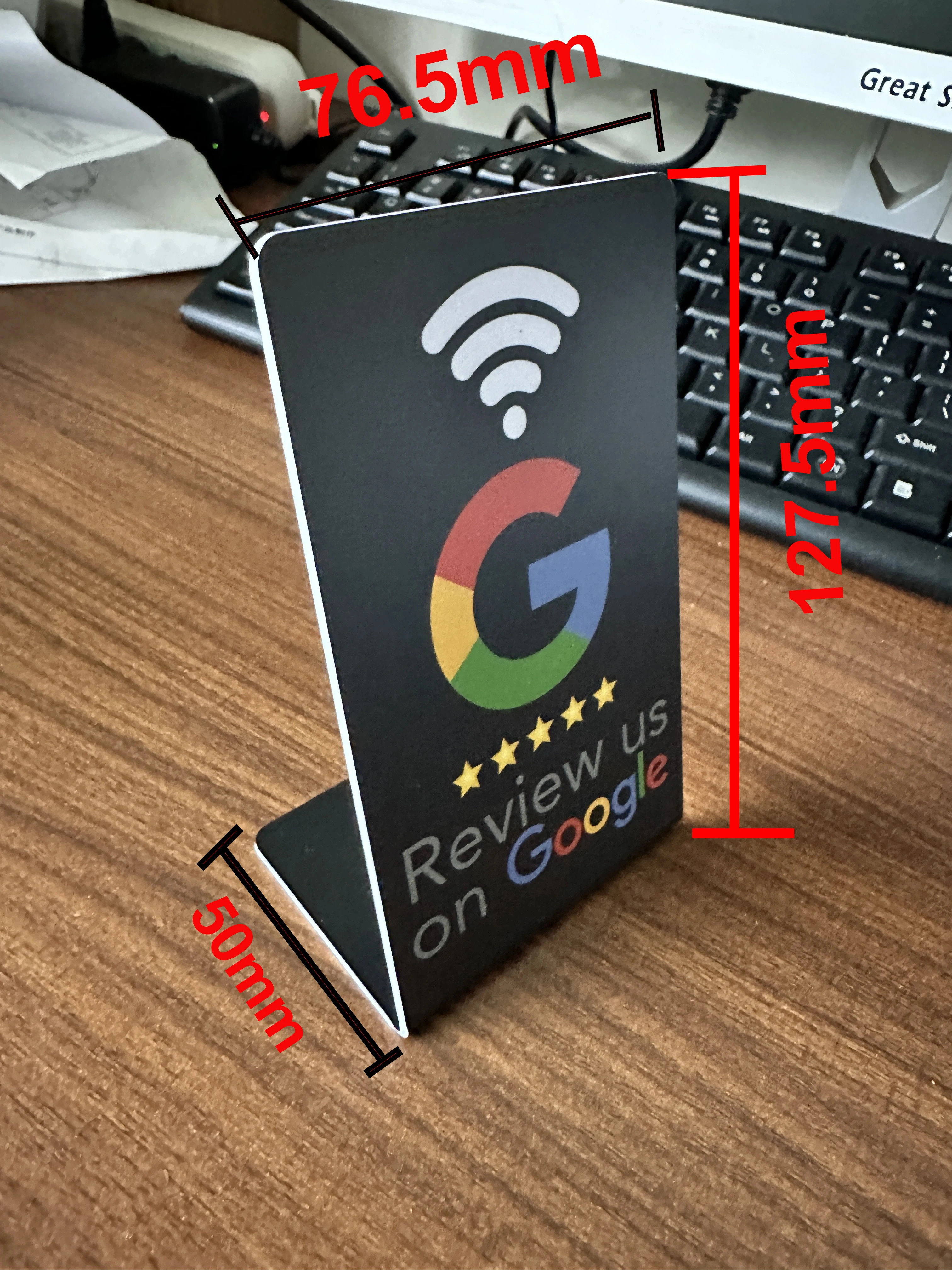 NFC 215 Programmeerbare Google Review Acryl Stickers Kaart NFC Station Tafel 13,56 Mhz Waterdichte NFC Stand Google Review Kaart
