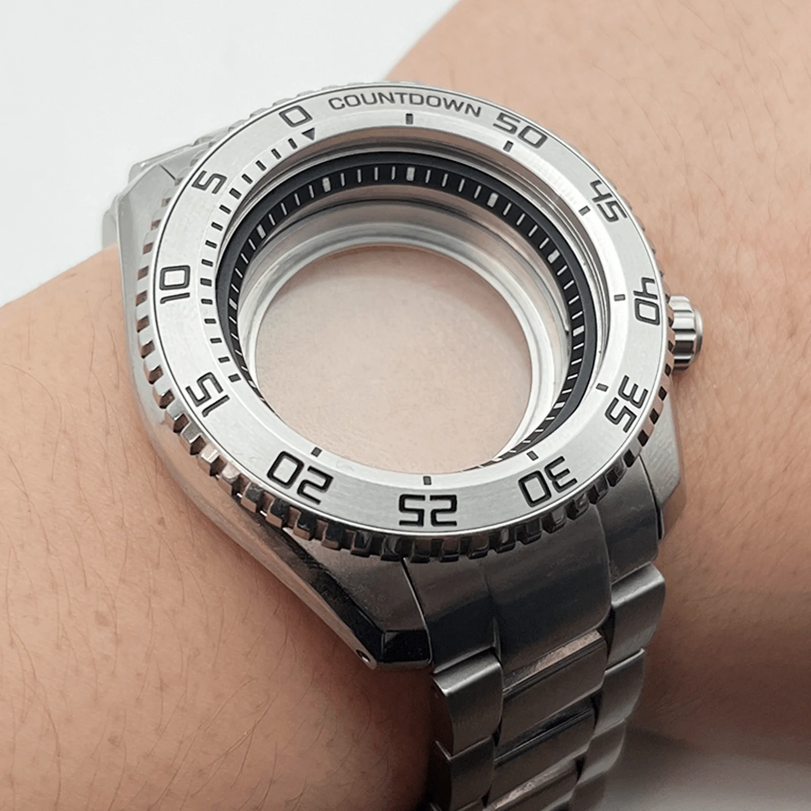 

Nh35 Case Modified Watch Case For Nh34 Nh35 Nh36 Movement Stainless Steel Solid Strap Sapphire Glass