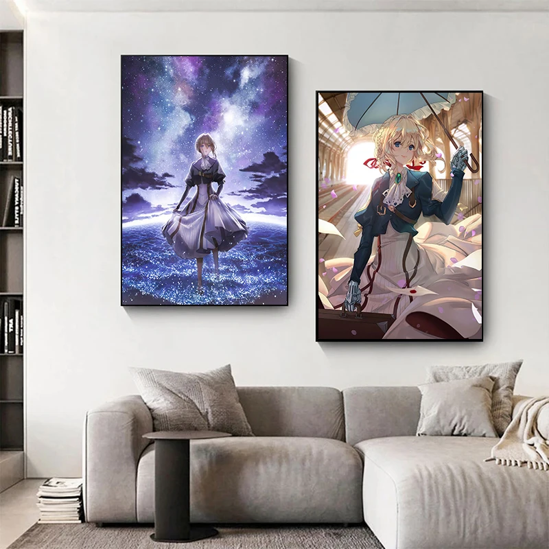 Violet Evergarden Poster Abstract Canvas Painting Poster and Print Wall Art Picture for Living Room Home Decor Cuadros