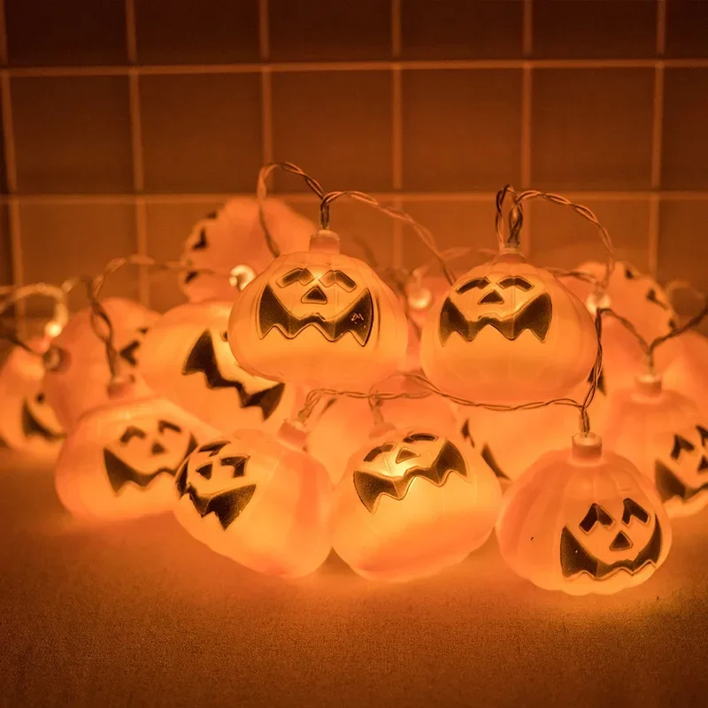 Halloween Pumpkin Latern Led Light String Ghost Festival Fear Bar Street Decoration Skeleton Halloween Easter Lantern Holiday